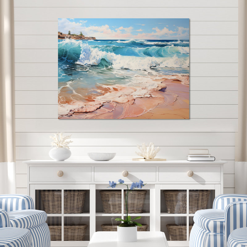 Beach Sand Euphoria II, reproduction d'art sur toile, H 12 po x l 20 po x P 1 po, Toile tendue