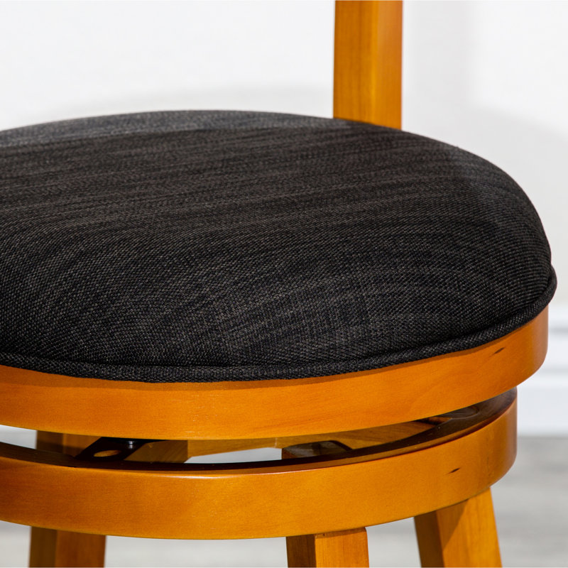 Tabouret de bar 30 po Natural, Black Seat/ Natural Frame