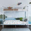 Lit superposé avec échelle et lit superposé en métal à garde-corps haut, espace de rangement, silencieux, lit simple au-dessus d'un lit simple, blanc-1152999200