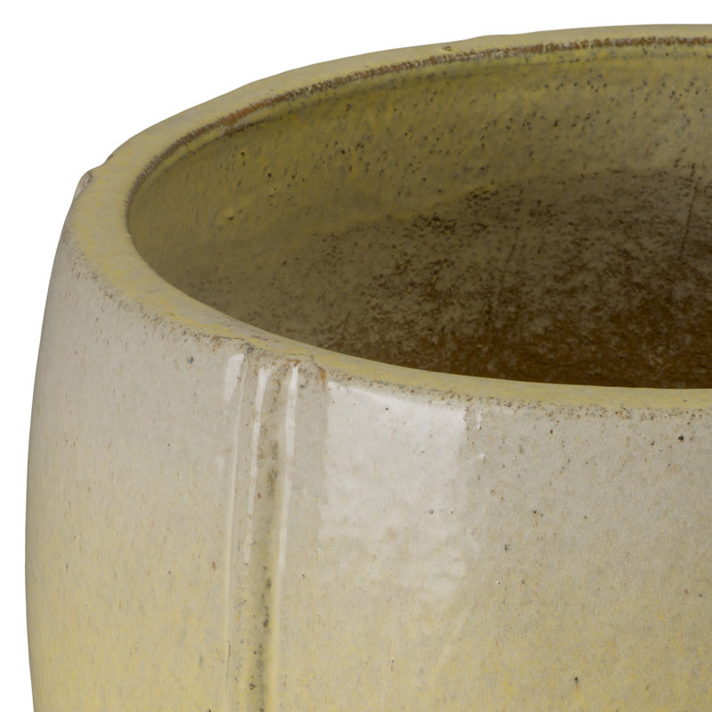 CREST PLANTER, SNOW, Yellow, 16.5" H x 16.5" W x 16.5" D