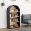 Bibliothèque arquée à 4 niveaux, bibliothèque arquée de 43 po de hauteur avec tablettes de rangement