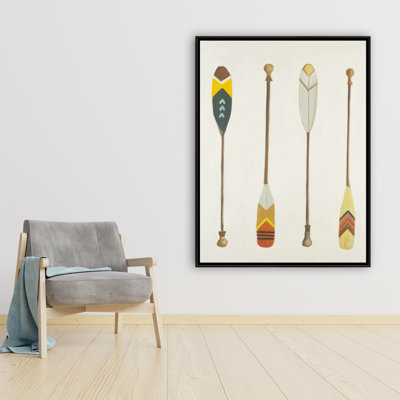 Canoe paddles - 36"x48" Framed canvas