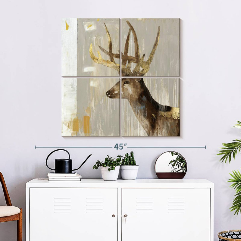 Brampt cerf I, H 32 po x l 32 po
