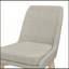 Chaises de salle à manger rembourrées en lin massif Mid-Century avec pieds en bois massif blanchi (ensemble de 2)