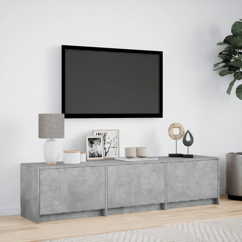 Cristien Unfinished TV Stand, Concrete Grey, 97cm