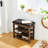 Stool, Height-Adjustable, Brown , Ventilation Storage Design Comfortable Height-Adjustable Bench, Rubberwood, Leather, Space-1975735284