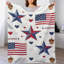 Jeté en flanelle Patriotic Stars Stri-133016348