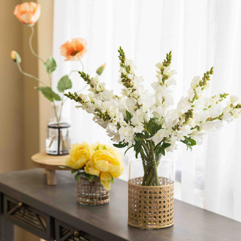 Real Touch Snapdragons Mixed Floral Arrangements in Vase