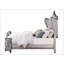 Très grand lit en velours et finition platine antique-338630594