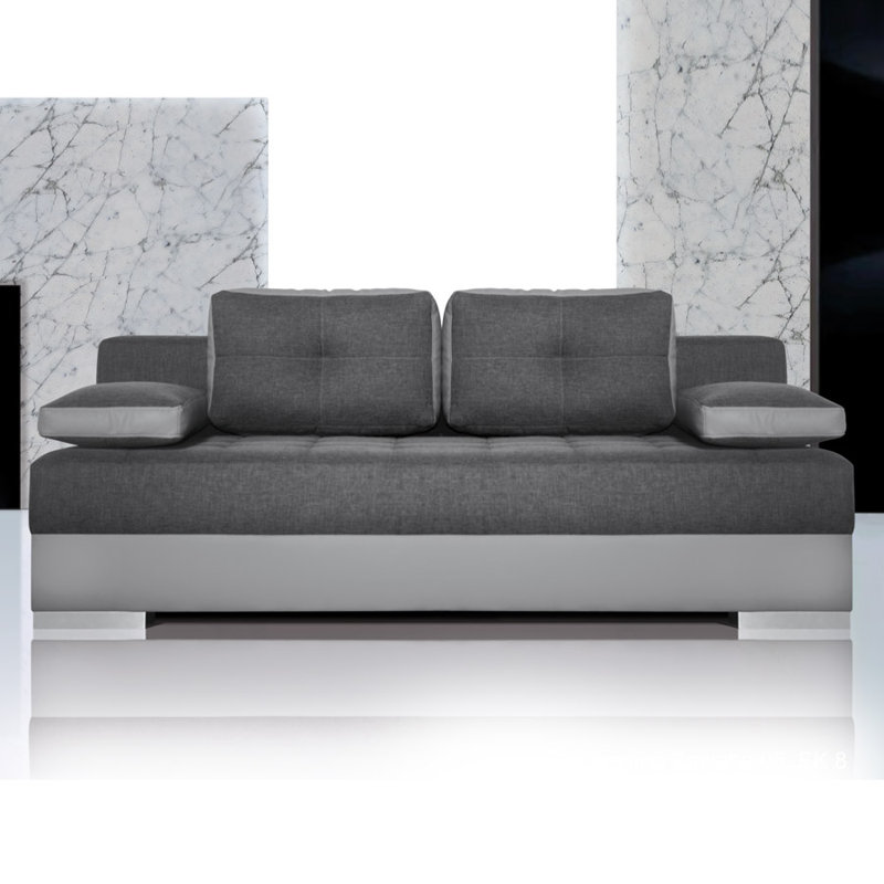 Mackinac Faux Leather Sleeper, Grey
