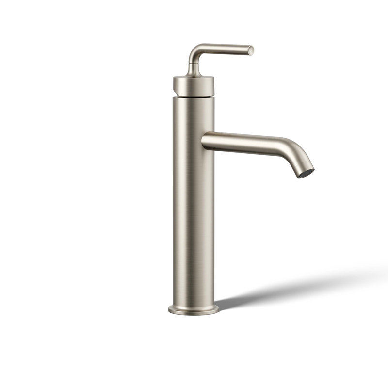 Purist® Vessel Sink Bathroom Faucet with Drain Assembly, Vibrant Brushed Nickel