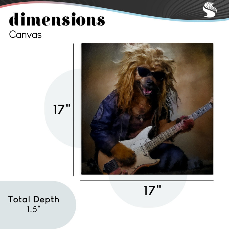Musicien Canine Clark, conception de Sean Parnell, H 17 po x l 17 po