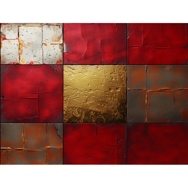 Abstract Art Microfiber / Polyester Patchwork Comforter, Queen Comforter 