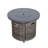 32" Round Fire Pit Table In Mixed Gray