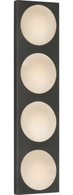 Dichotomy Sconce with Alabaster, 18" H x 4.5" W x 0.75" D, Bronze, 4 Lights