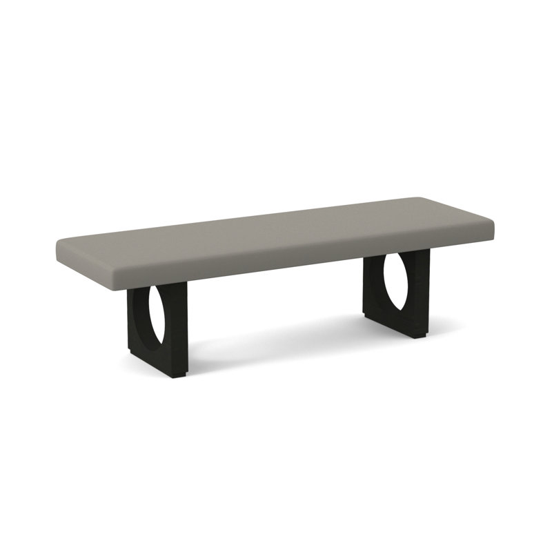 Void Upholstered Bench, Espresso, Fizz Ivory