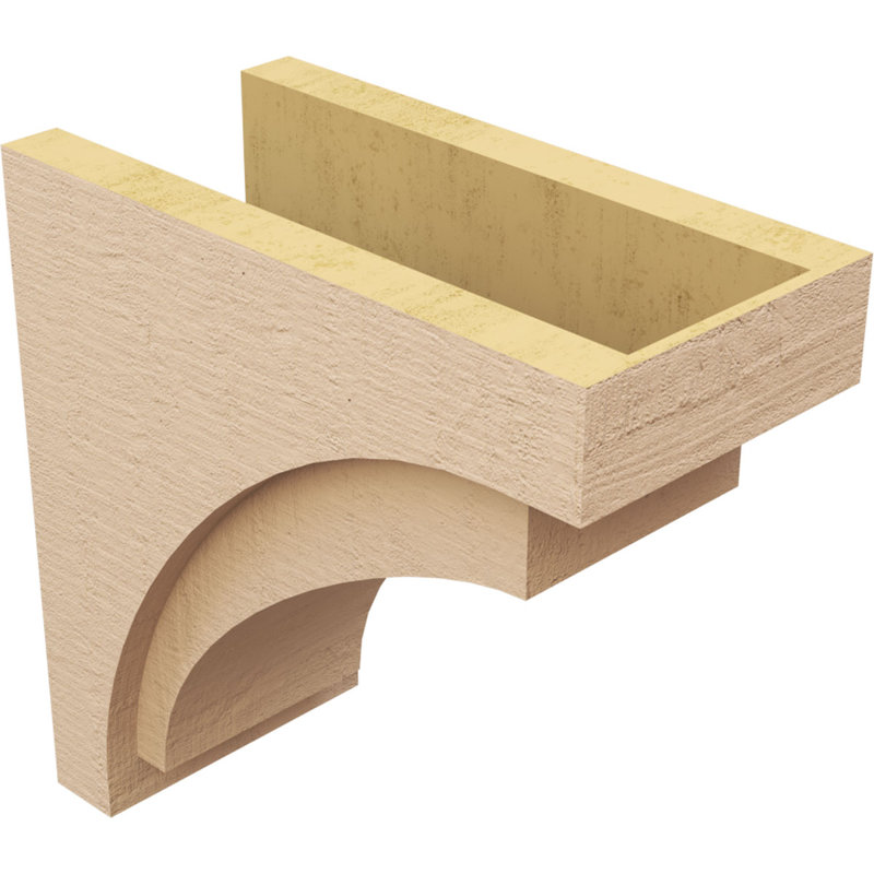 Bois de cèdre brut RiveraThane Corbel, apprêté brun clair Rivera, H 18 po x l 9 po x P 18 po