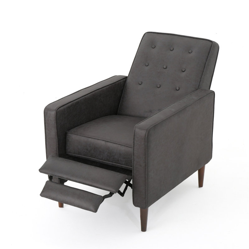 Canapé inclinable en tissu Mid-Century, Microfibre ardoise / microsuède