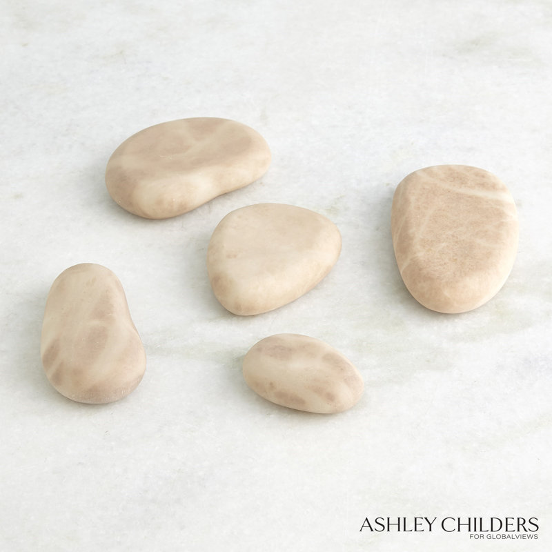 S/5 River Rocks, Beige