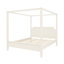 Lit plateforme à baldaquin en bois avec tête de lit et pieds de support-129380011-129380012
