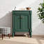 Meuble-lavabo moderne 24 po avec lavabo supérieur en céramique, armoire de rangement à 2 niveaux avec portes à fermeture douce, structure en bois massif et panneau de fibres à densité moyenne de haute qualité-279202097