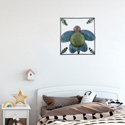 Décoration murale tortue en métal