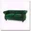 Causeuse Chesterfield avec capitonnage profond et détails cloutés-132953416