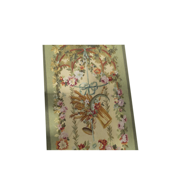 Tapis jaune de haute qualité noué à la main