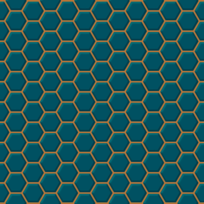 Contour Antibac Antibacterial Hexagon Lattice Teal Washable Wallpaper