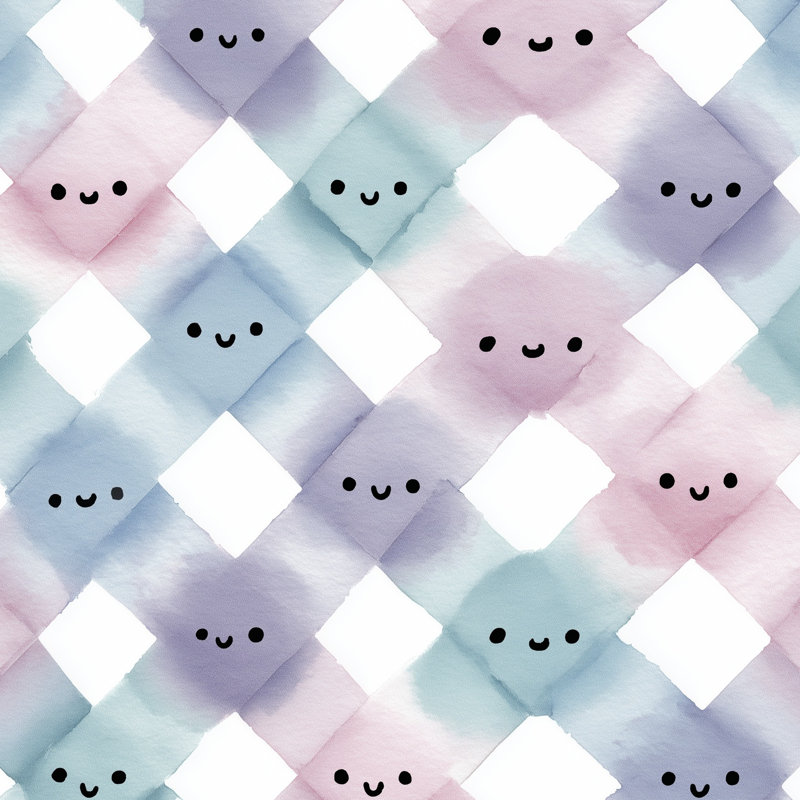 Papier peint pastel ludique Pastel