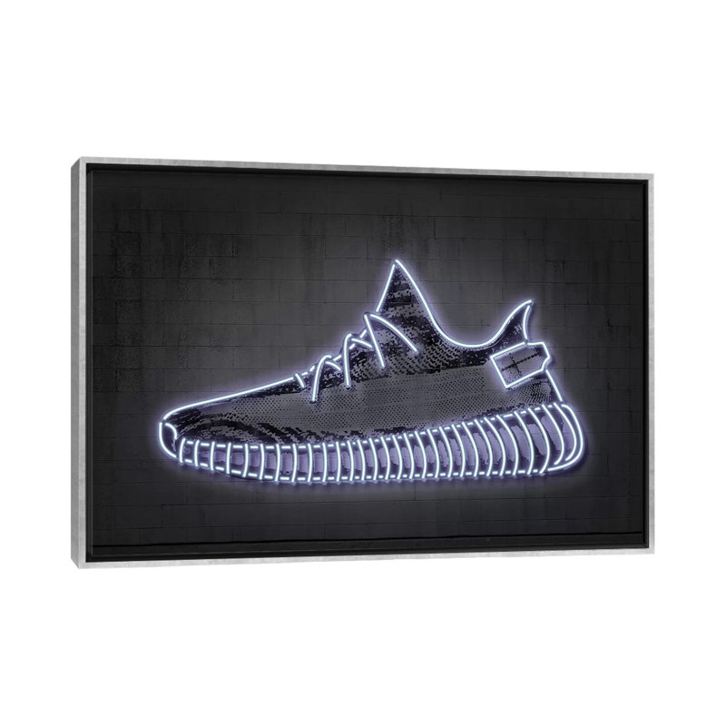 « Sneaker Y » par octave Mielu-impression d’art graphique, Pas de tapis, H 26 po x l 40 po x 1,5 po, Toile avec cadre argenté