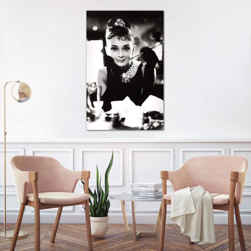 A Smiling Audrey Hepburn by Radio Days - Wrapped Canvas Print, 66.04 cm H x 45.72 cm W x 1.91 cm D