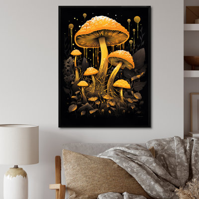Illustration rétro sur toile Amarita Magical Mushroom