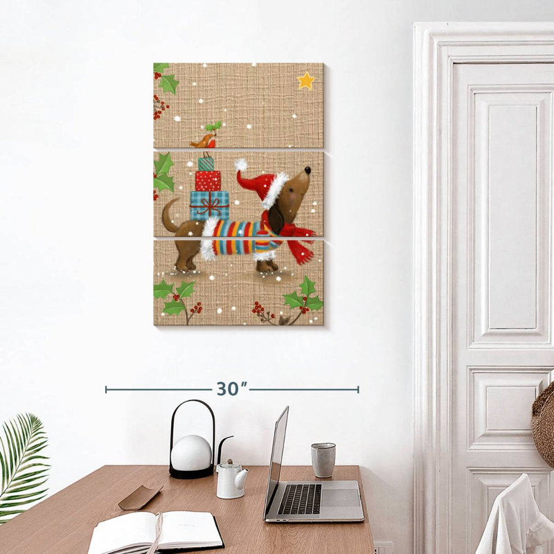 Teckel de Noël Lelend, H 32 po x l 20 po