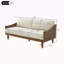 Canapé-lit Mid-Century 70,9 po avec accoudoirs en rotin et pieds en bois pour le salon-1404615883