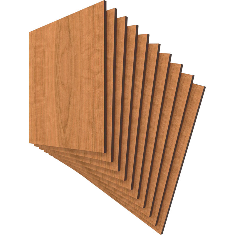 Planches en bois, Cerisier, H 11,75 po x l 11,75 po x P 0,25 po