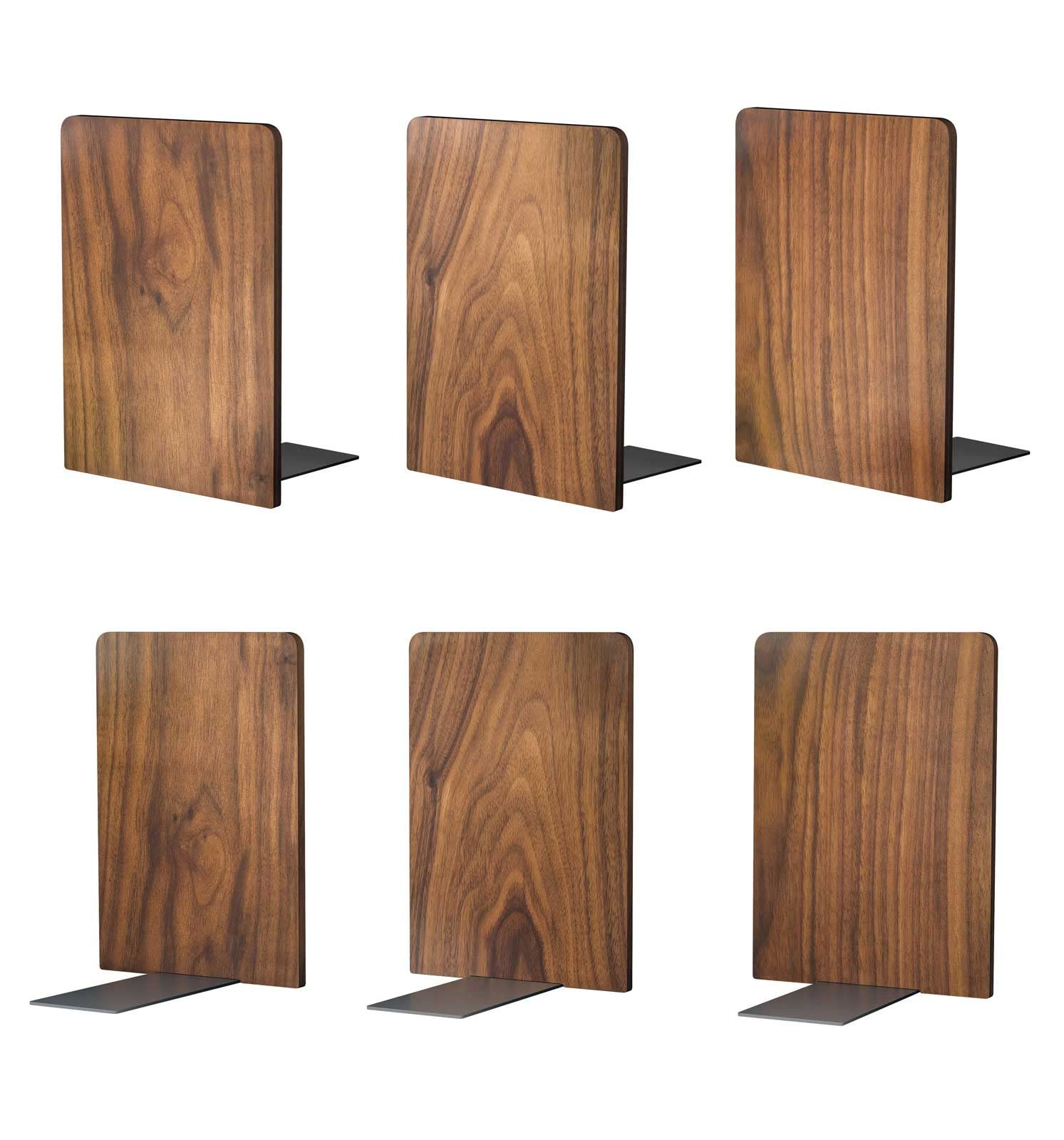 Millwood Pines Nonskid Bookend Hold Heavy Books 7x4x5in Wood Bookends for Heavy Books Heavy