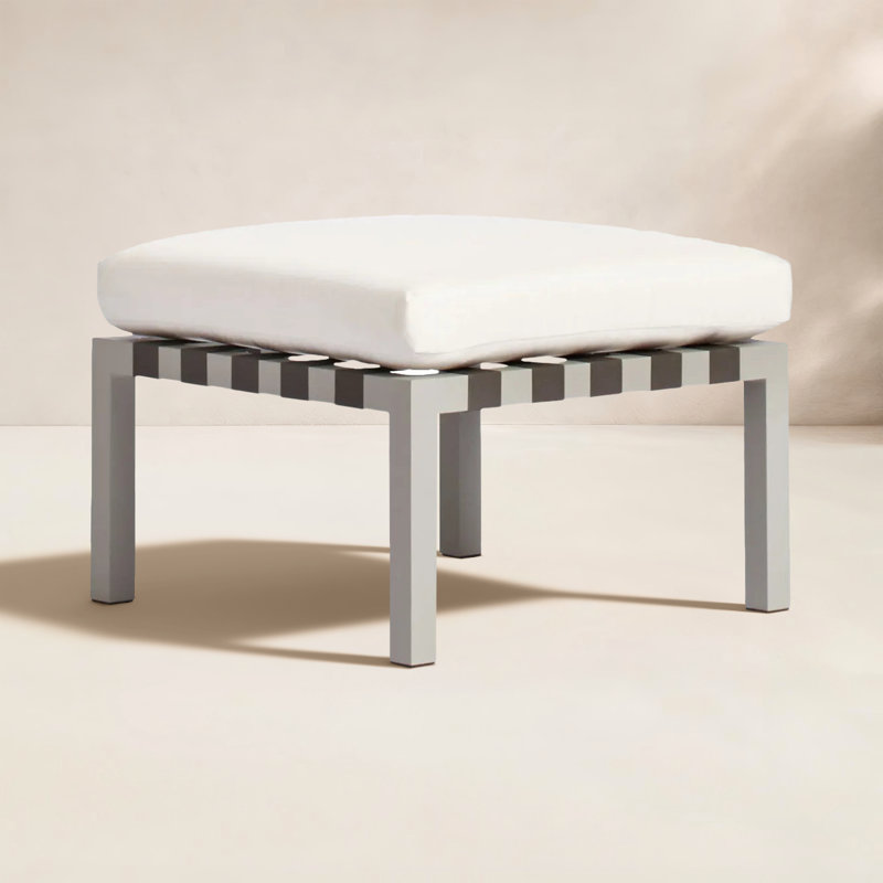 Jibe Outdoor Ottoman, Canvas Canvas Sunbrella® Canvas