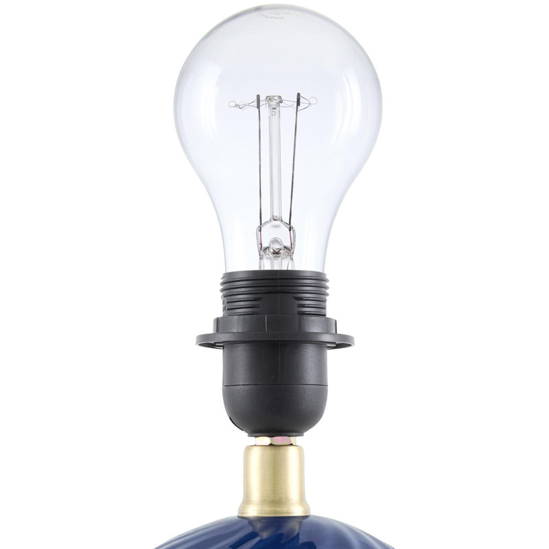 Wyatan Table Lamp, Rattan, Navy