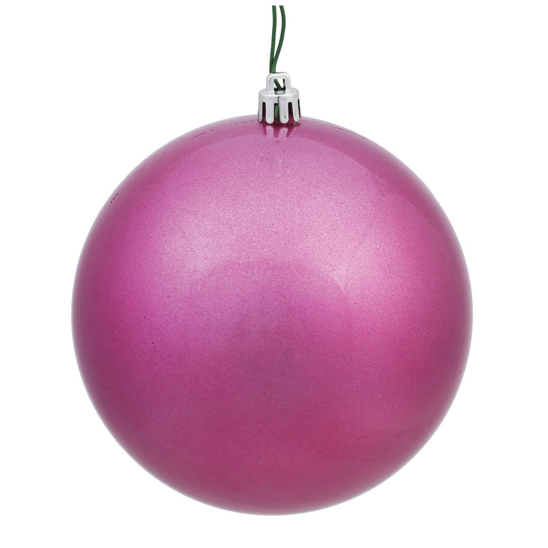 Décoration de boule décorative des Fêtes, H 3 po x l 3 po x P 3 po, Mauve bonbon