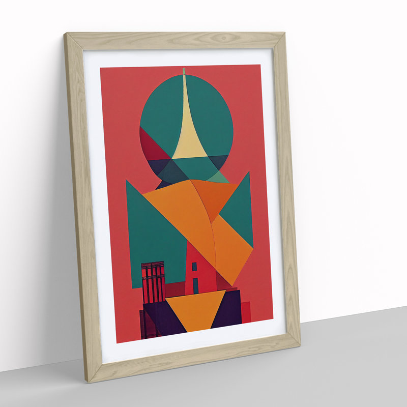 Bold Architecture No.1 - Print, White, Oak Framed, 48cm H x 36cm W