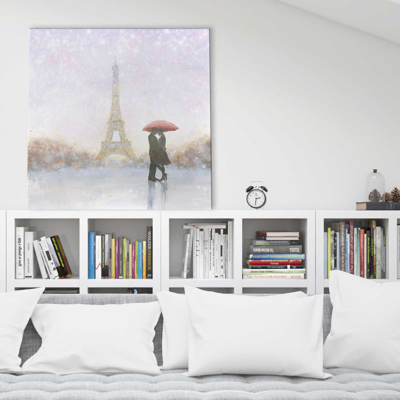 «Eiffel Romance (Square)» par Marco Fabiano, reproduction, H 24 po x l 24 po x P 1,5 po, Toile tendue