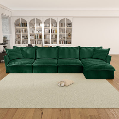 Grand canapé de salon moderne en chenille confortable