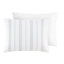 Housse de couette en coton double / grand - 5 pièces de style moderne avec fermeture à boutons et couvre-oreillers décoratifs à motif de rayures colorées et tissées