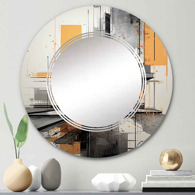 Cronulla - Miroir mural moderne rond, 24 po x 24 po