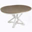 Ensemble de table de salle à manger 5 pièces, table ronde extensible et 4 chaises rembourrées pour la salle à manger et le salon