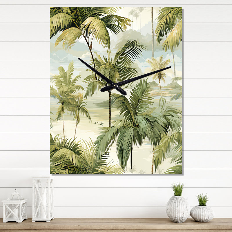 Jamilya - Horloge murale tropicale, Grand