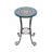 Patio Side Table With Shelf,Blue+Black