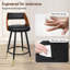 Swivel Upholstered Counter Stool with Solid Wood Frame