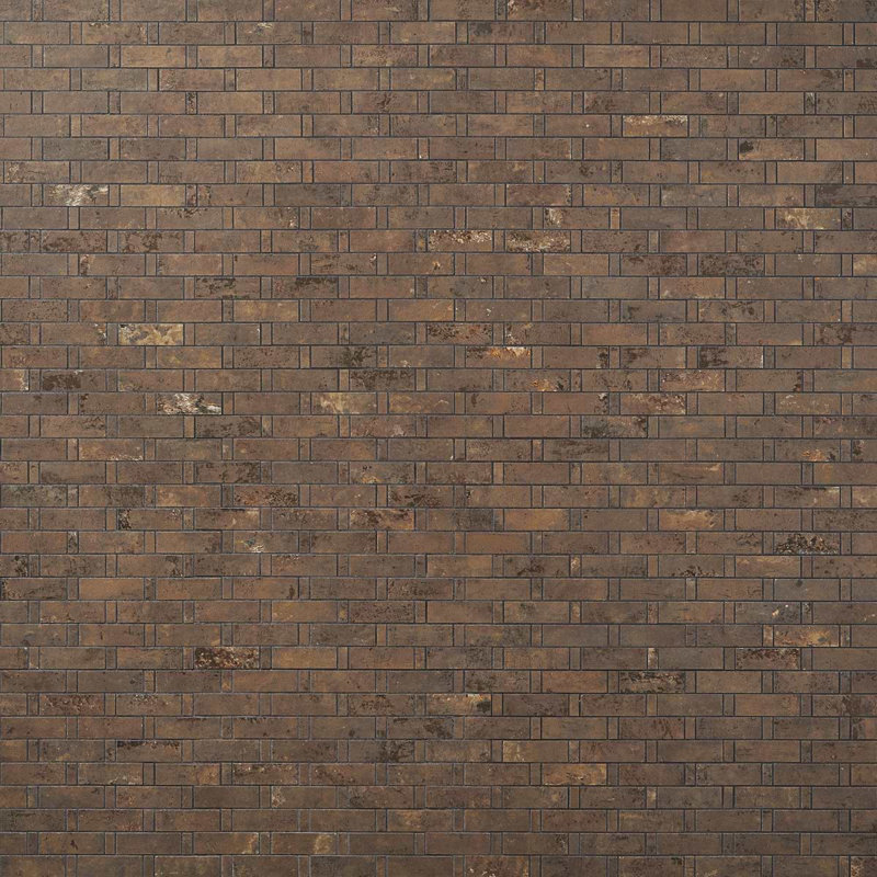Portrait Weave Matte Porcelain Mosaic, Copper
